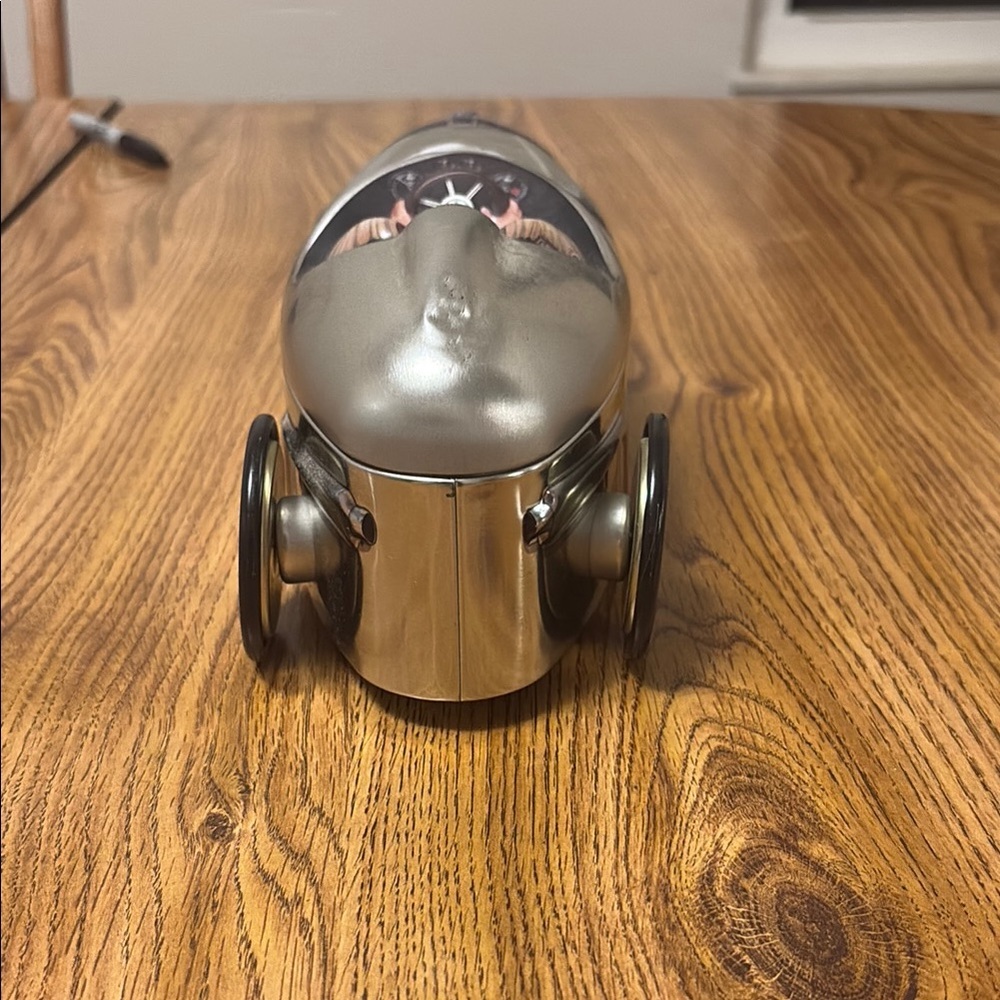 Vintage Silver Toy Car with Black Accents - Picture 4 of 5